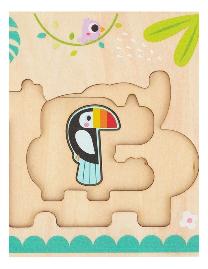 Tooky Toy Multi-Layered Jungle Animal Puzzle Fun Game Kids Toy image 4