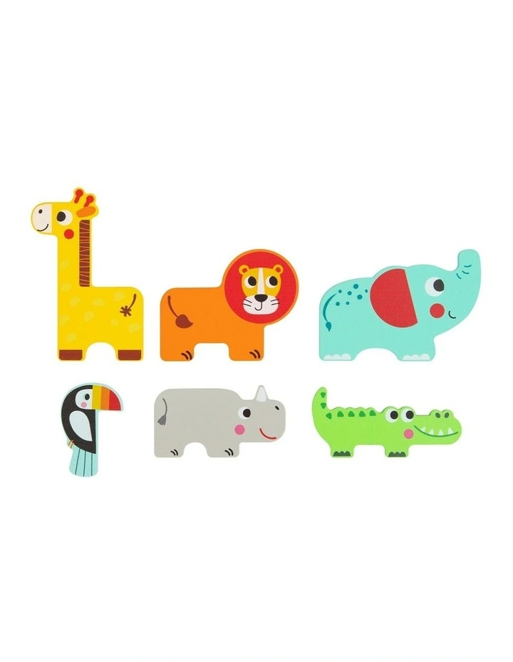 Tooky Toy Multi-Layered Jungle Animal Puzzle Fun Game Kids Toy image 5