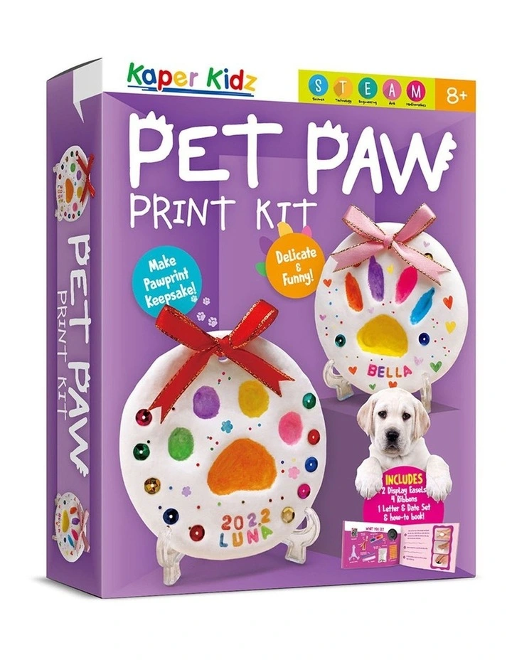 Kaper Kidz Pet Paw Print Craft Kit DIY Clay Set Kids 8y image 2