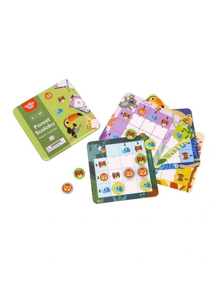 Tooky Toy Kids Forest Themed Sudoku Game Magnetic 24pc 3y image 1