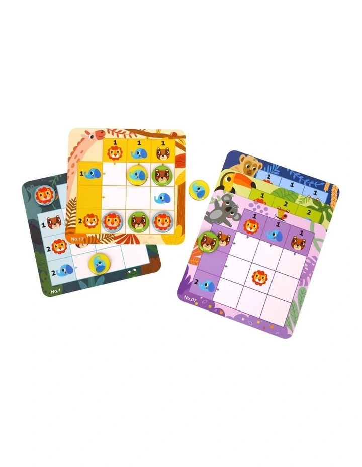 Tooky Toy Kids Forest Themed Sudoku Game Magnetic 24pc 3y image 2