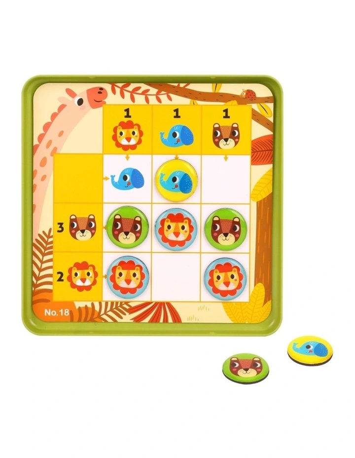 Tooky Toy Kids Forest Themed Sudoku Game Magnetic 24pc 3y image 4