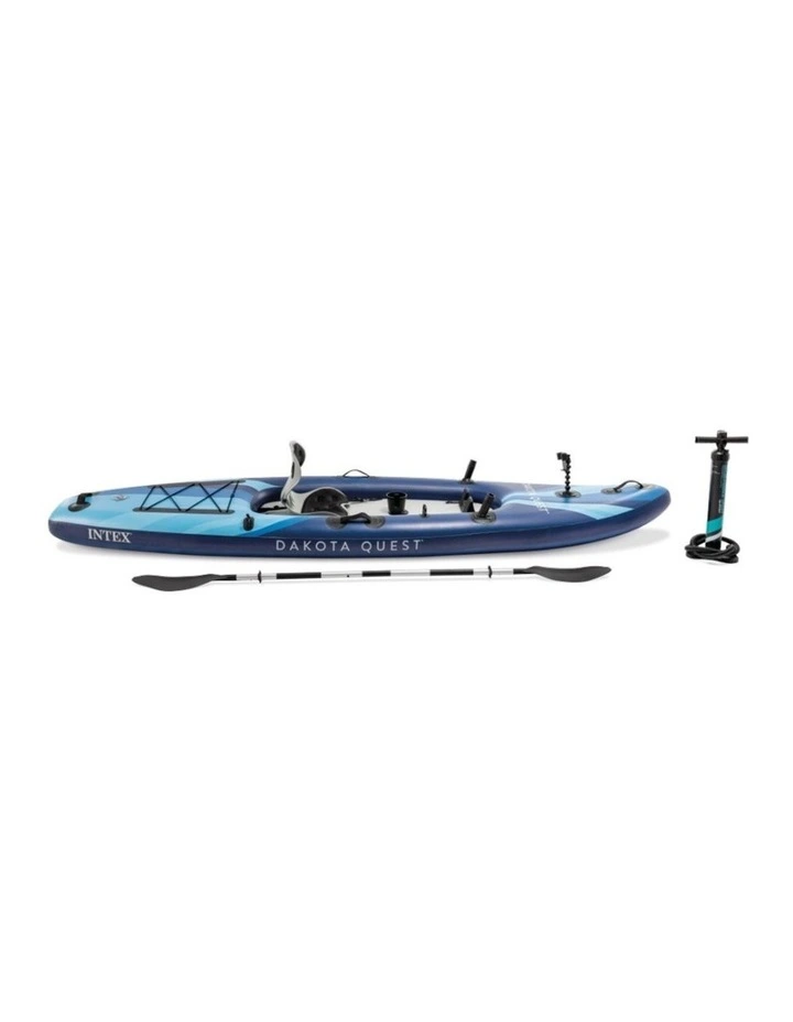 Intex Dakota Quest Sit-On-Top Inflatable Kayak Blue With Paddle Pump image 2