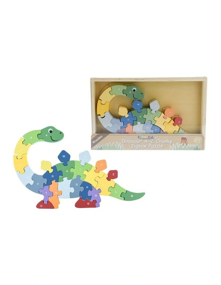 Kaper Kidz Dinosaur A-Z Chunky Kids Jigsaw Puzzle Wooden Toy 3 image 1