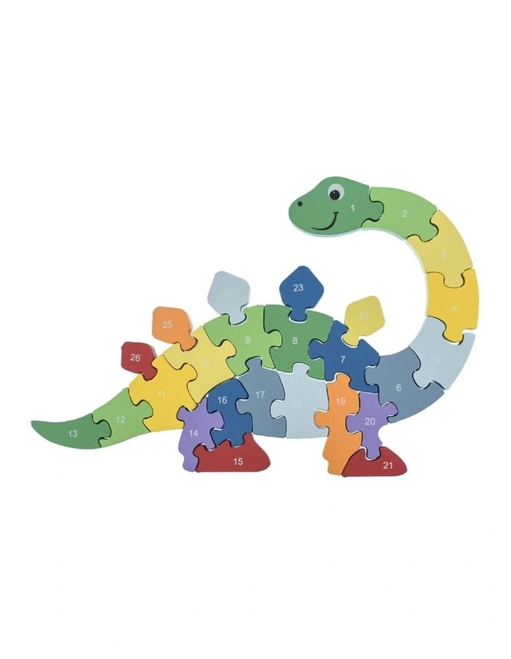 Kaper Kidz Dinosaur A-Z Chunky Kids Jigsaw Puzzle Wooden Toy 3 image 3