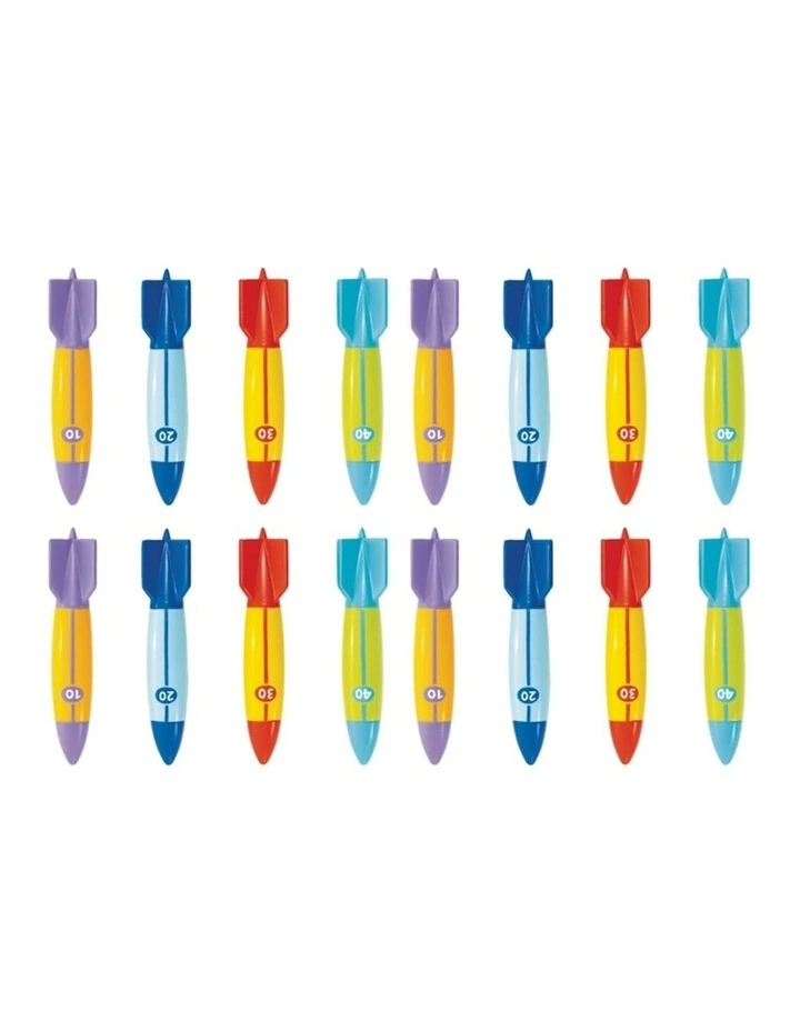 16pc Intex Underwater Torpedoes Dive Toys Set Multicolour Kids 6y image 1