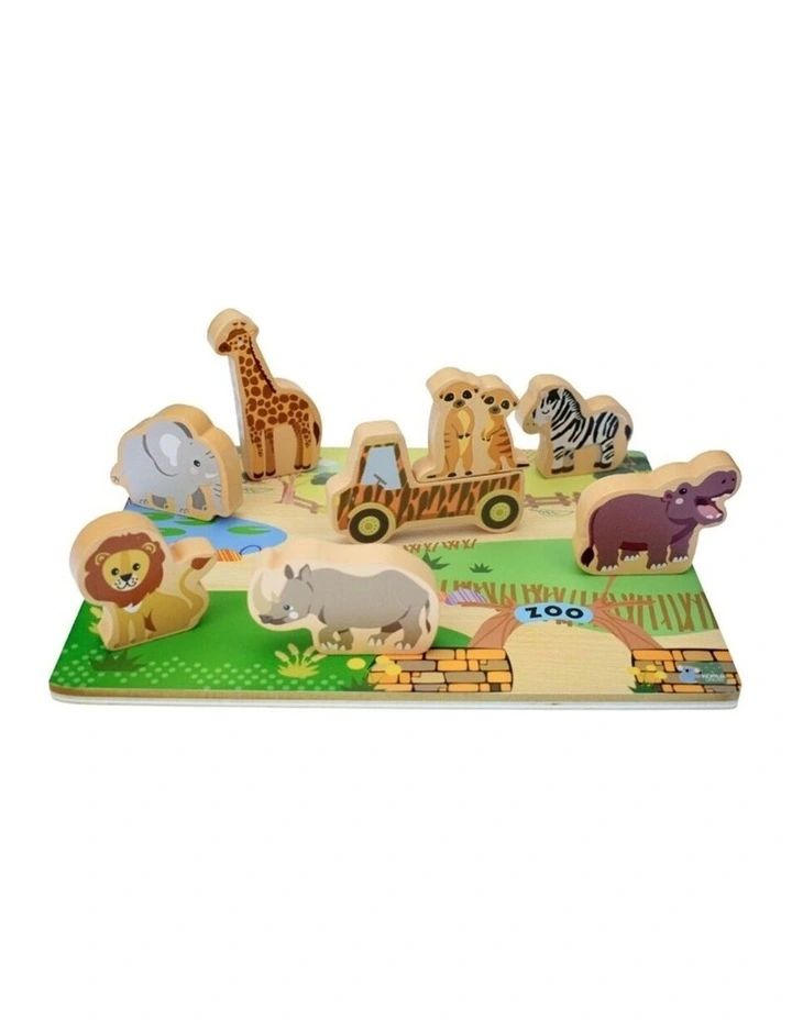 Koala Dream Wooden Chunky Educational Puzzle Zoo Animals & Dinosaurs image 3