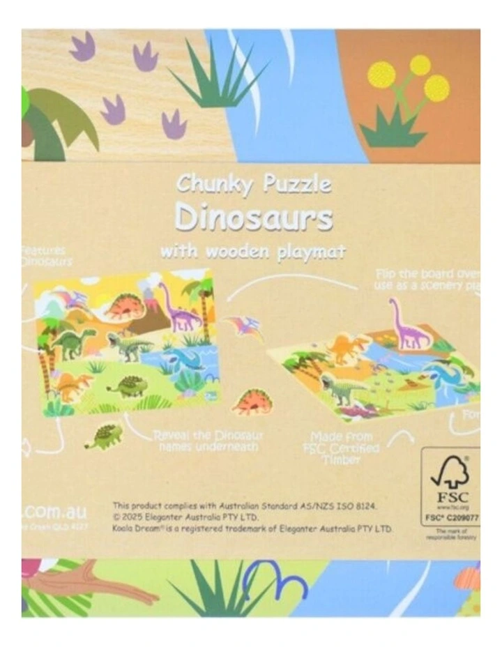 Koala Dream Wooden Chunky Educational Puzzle Zoo Animals & Dinosaurs image 7