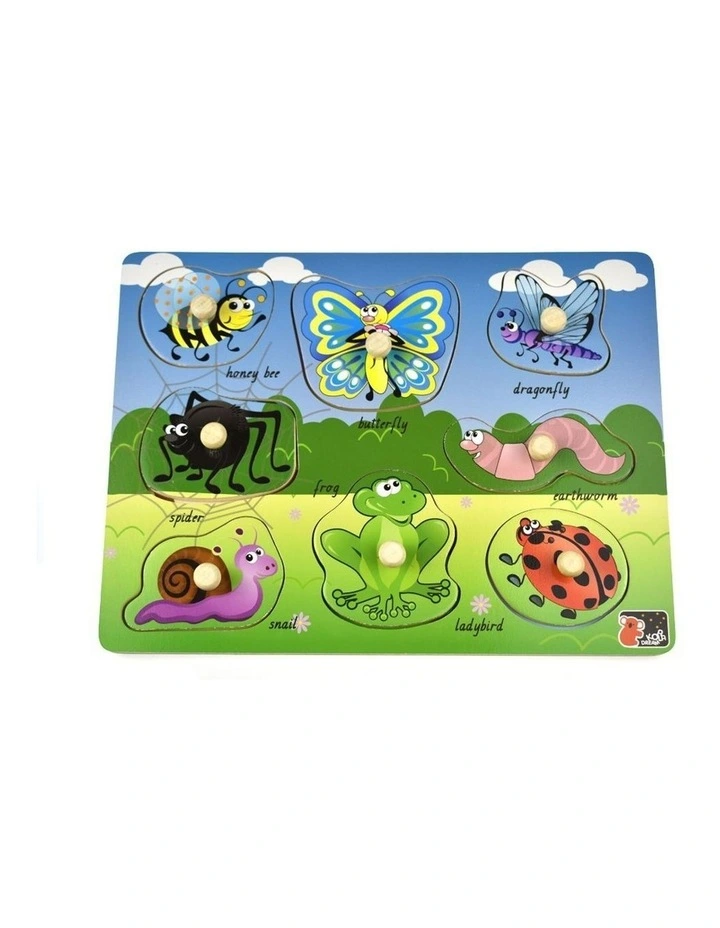 Koala Dream 2 In 1 Minibeasts Insect Early Learning Peg Puzzle 18m image 1