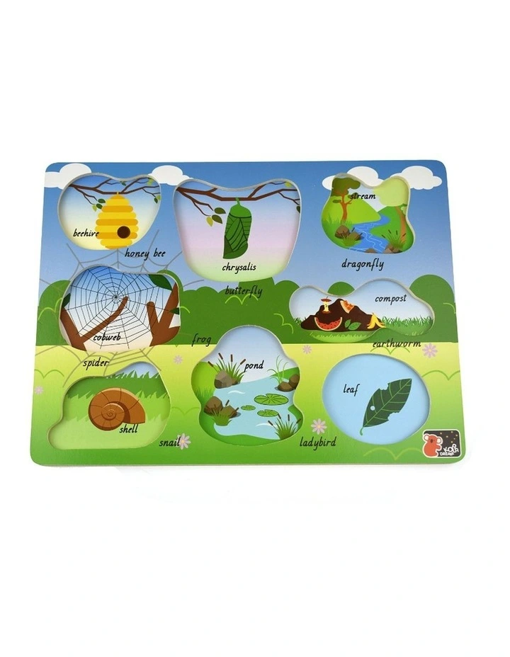 Koala Dream 2 In 1 Minibeasts Insect Early Learning Peg Puzzle 18m image 4