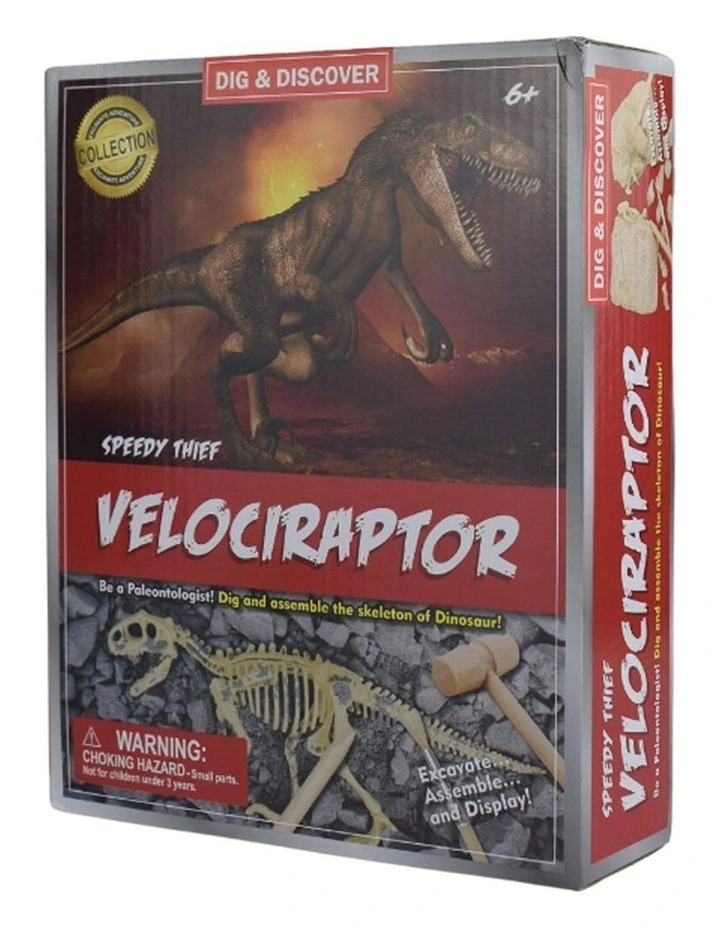 Kaper Kidz Dig & Discover Velociraptor Excavation Kit Dinosaur Toy 6y image 2