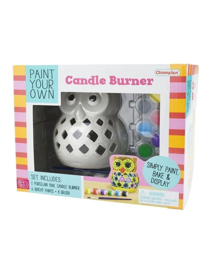 Kaper Kidz Pyo Ceramic Owl Candle Burner Craft Painting Kit 5Y image 2