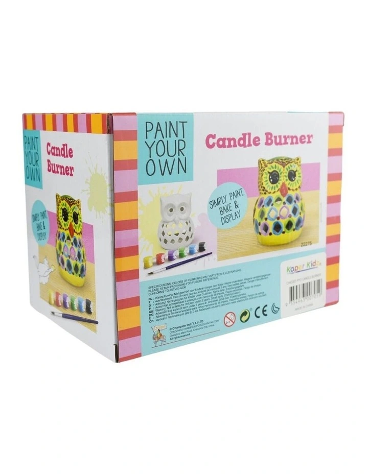 Kaper Kidz Pyo Ceramic Owl Candle Burner Craft Painting Kit 5Y image 3