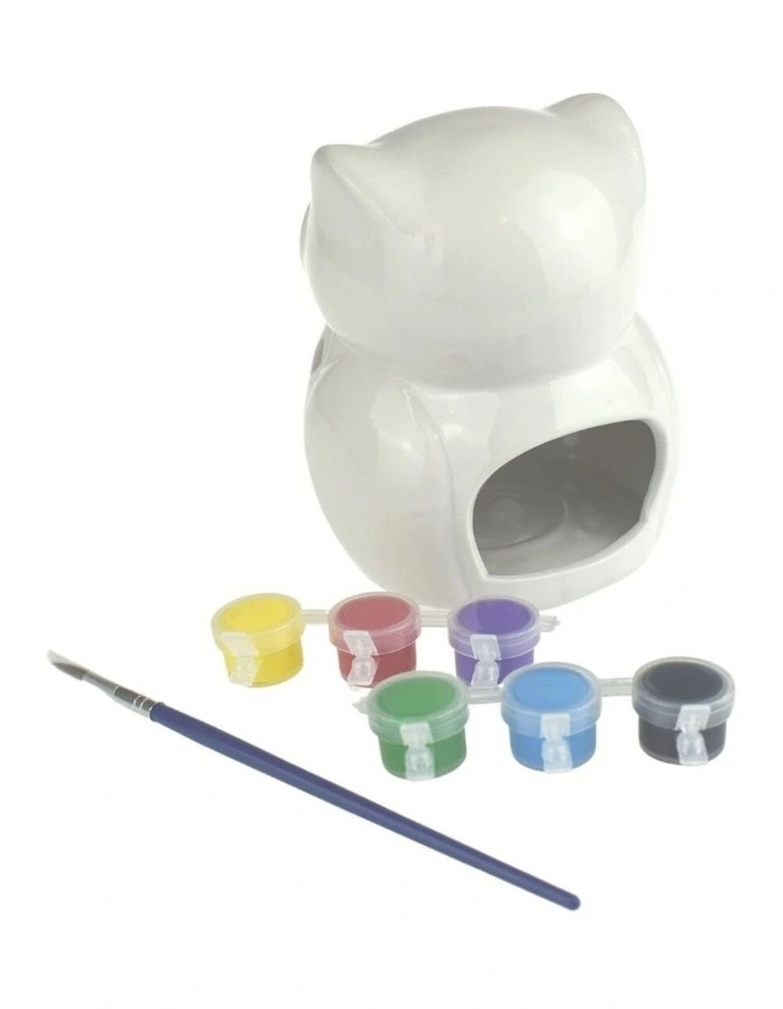 Kaper Kidz Pyo Ceramic Owl Candle Burner Craft Painting Kit 5Y image 5