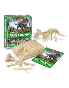 Kaper Kidz Dig & Discover Triceratops Excavation Kit Dinosaur Toy 6y 