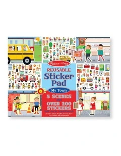 Melissa & Doug Reusable Sticker Pad My Town Kids Childrens Toy 3y 
