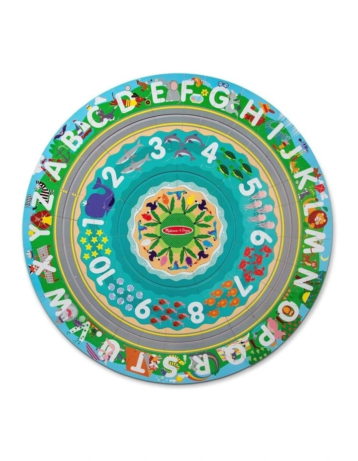 Melissa and Doug Round the Shore Tracks Floor Puzzle Wooden Jigsaw 3y image 2