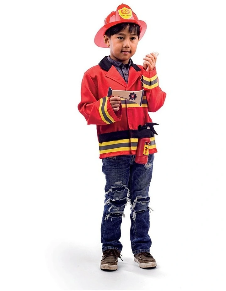 Bigjigs Toys Firefighter Jacket And Tools Dress Up Kids Pretend Play 3-5y image 2