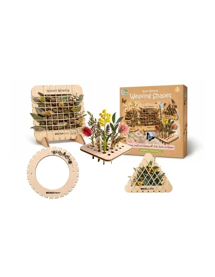 Koala Dream Bush Blooms Wooden Weaving Shapes Craft Kit Kids 3y image 1
