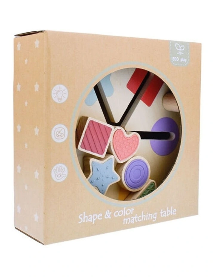 Kaper Kidz Wooden Shape And Colour Match Table Toy Kids Educational 12m image 4