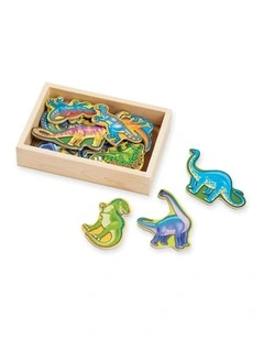 20pc Melissa & Doug Dinosaur Magnets Wooden Toy Bright Colors Kids 2 