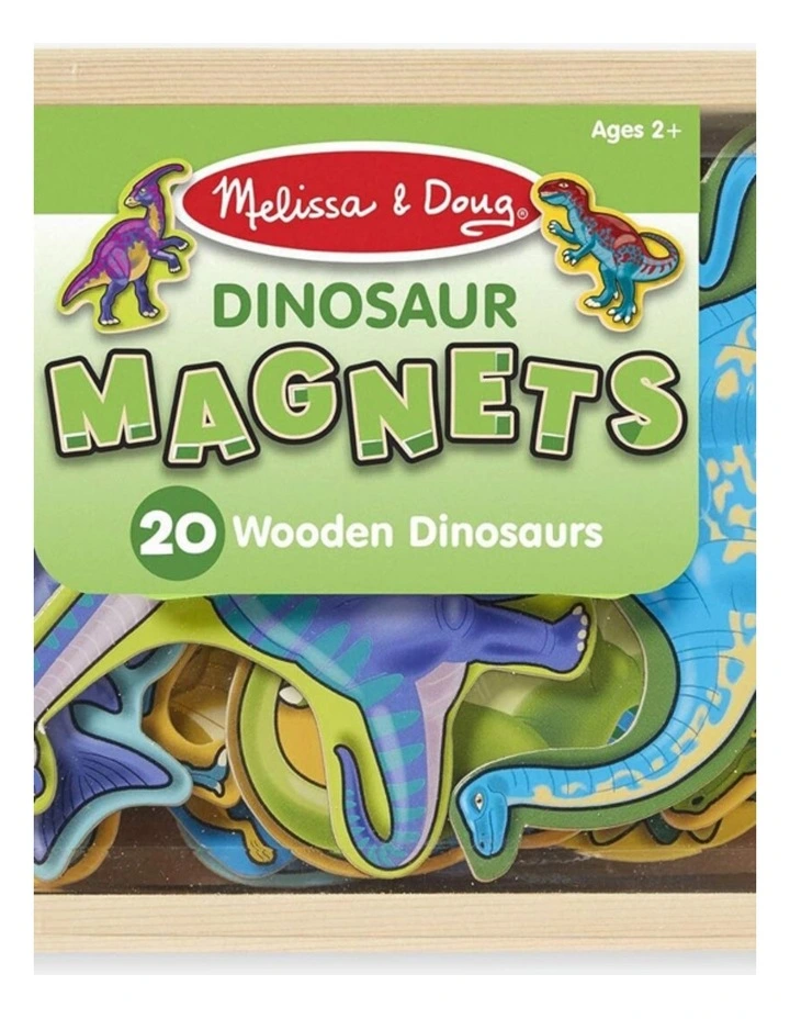 20pc Melissa & Doug Dinosaur Magnets Wooden Toy Bright Colors Kids 2 image 2