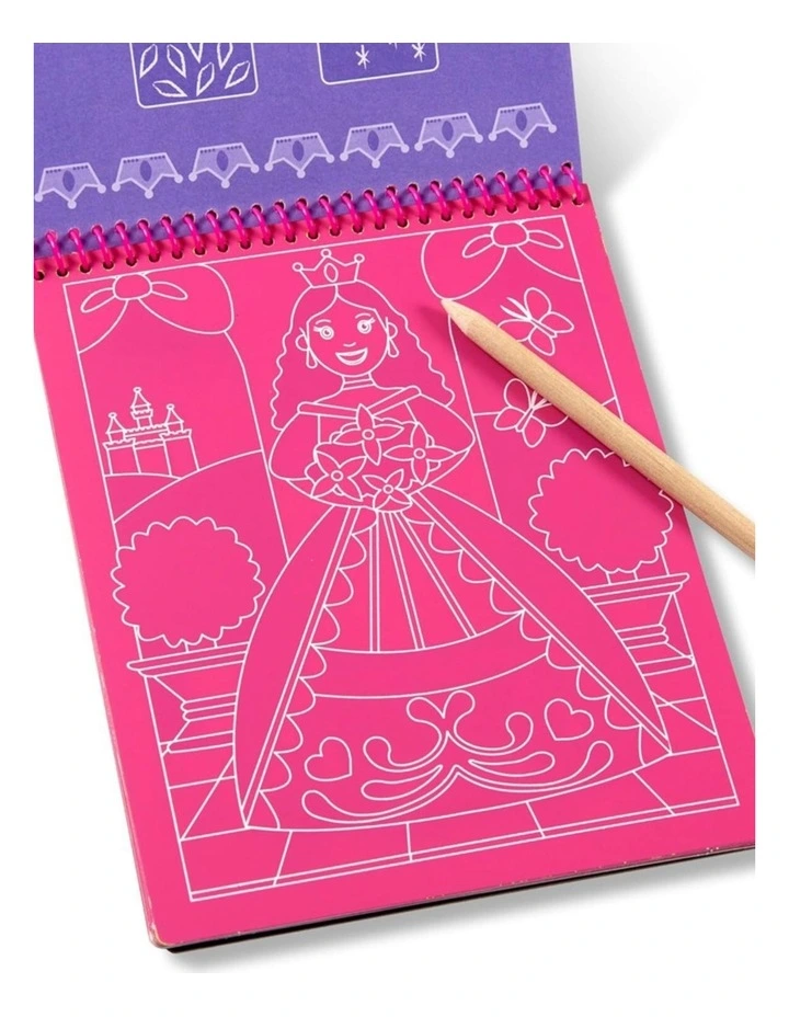 Melissa & Doug On The Go Scratch Art Color-Reveal Pad Fairy Tales Toy 5y image 2