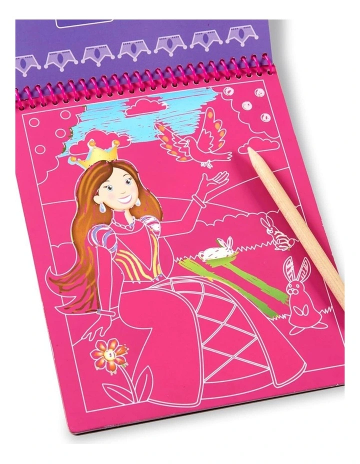 Melissa & Doug On The Go Scratch Art Color-Reveal Pad Fairy Tales Toy 5y image 3