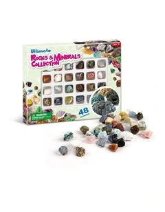48pc Kaper Kidz Ultimate Rocks & Minerals Collection Kids Childrens Toy 8y 