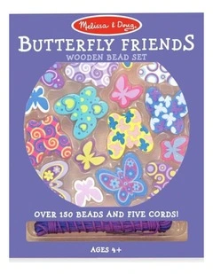 Melissa & Doug Butterfly Friends Bead Set Kids Toy DIY Crafting Kit 4y 