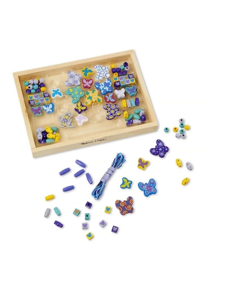 Melissa & Doug Butterfly Friends Bead Set Kids Toy DIY Crafting Kit 4y image 2