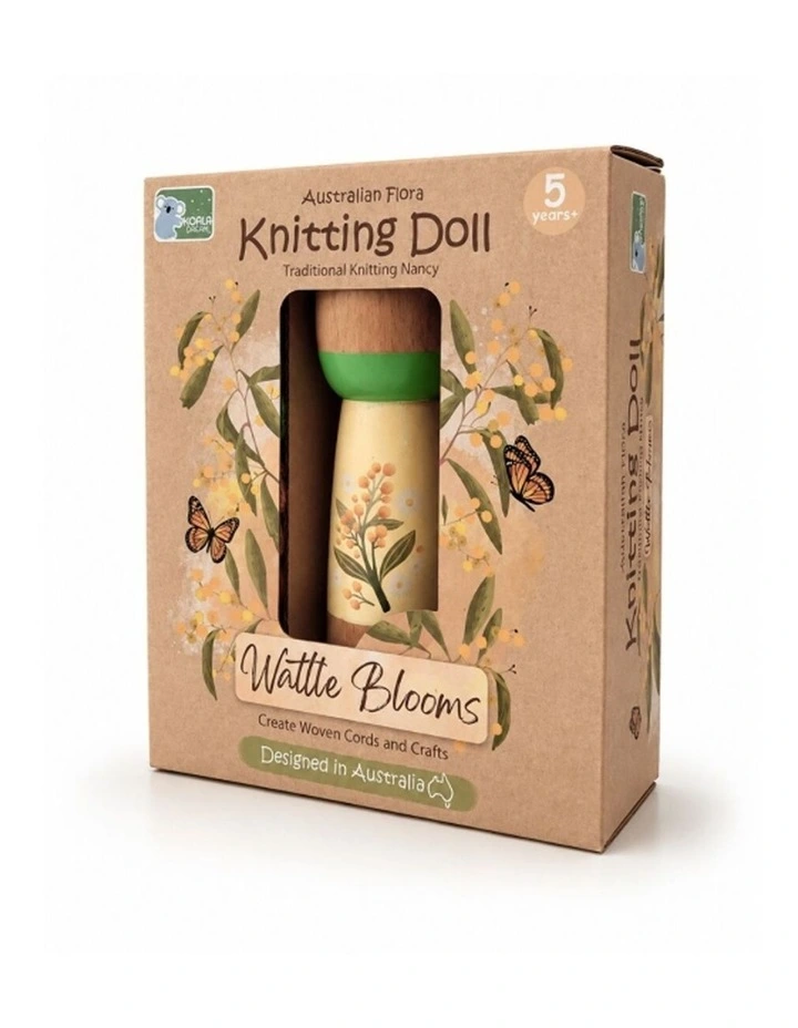 Koala Dream Kids Australian Flora Wattle Blooms Knitting Doll Craft Kit 5y image 1