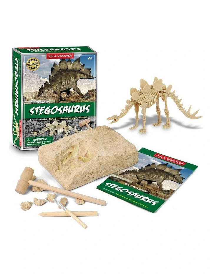 Kaper Kidz Dig & Discover Stegosaurus Excavation Kit Dinosaur Toy 6y image 1