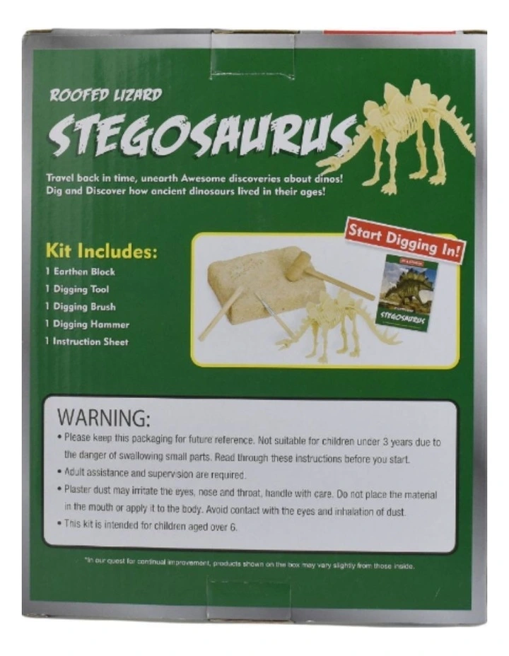 Kaper Kidz Dig & Discover Stegosaurus Excavation Kit Dinosaur Toy 6y image 3