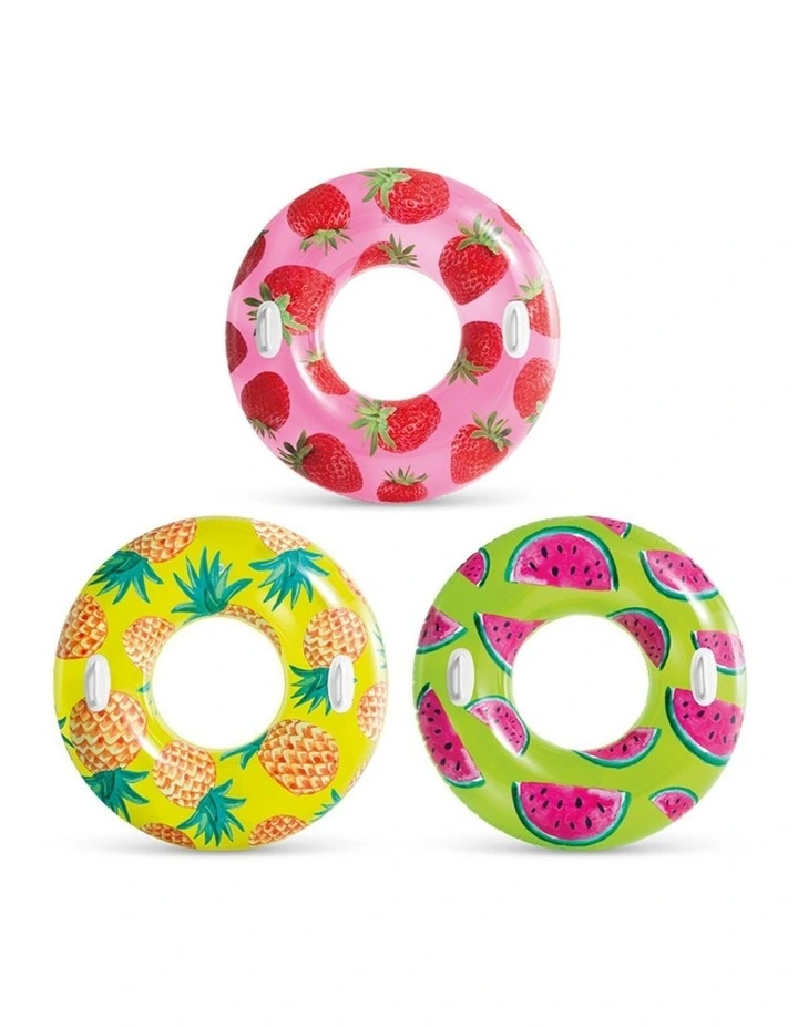 Intex Tropical Fruit Inflatable Swim Floating Tubes 1.07m Assorted 9 image 3