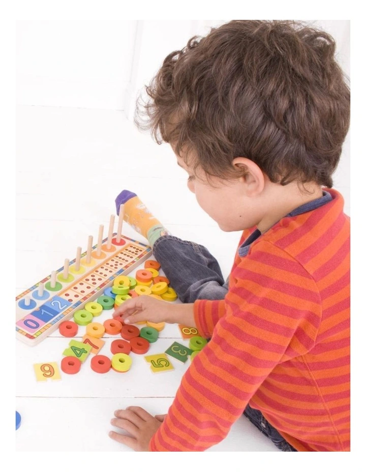 Bigjigs Toys Wooden Learn To Count Number Puzzle Kids Toy 2 Multicoloured image 3