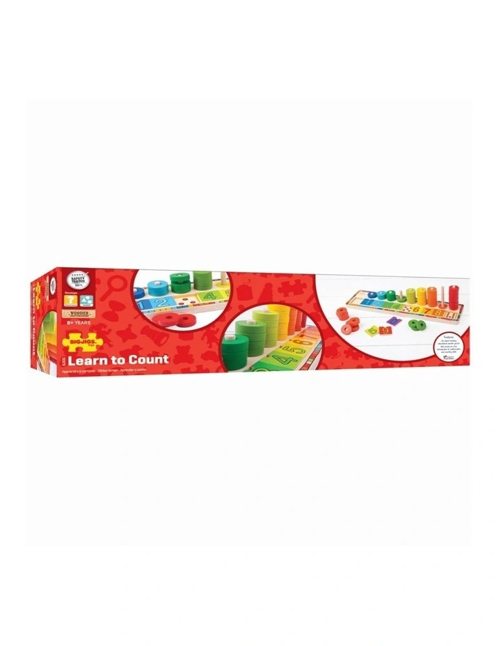 Bigjigs Toys Wooden Learn To Count Number Puzzle Kids Toy 2 Multicoloured image 4
