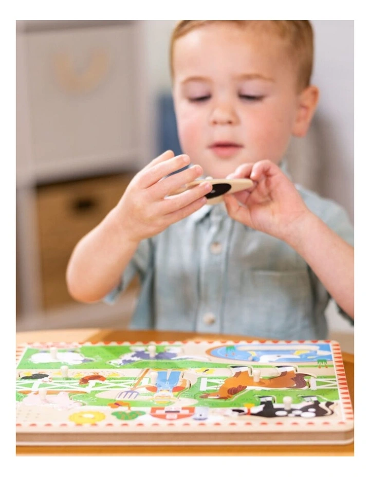 Melissa & Doug See-Inside Numbers Wooden Peg Puzzle Toy Set Assorted Kids 2y image 6