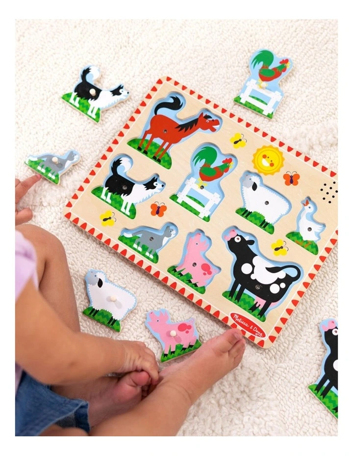 Melissa & Doug See-Inside Numbers Wooden Peg Puzzle Toy Set Assorted Kids 2y image 7