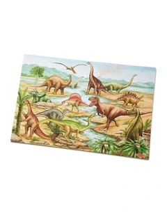 48pc Melissa & Doug Dinosaurs Wooden Floor Puzzle Kids Toy Jigsaw 3y 