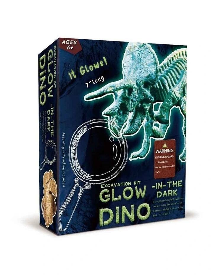 Kaper Kidz Glow In The Dark Triceratops Excavation Kit Dinosaur Toy 6y image 1