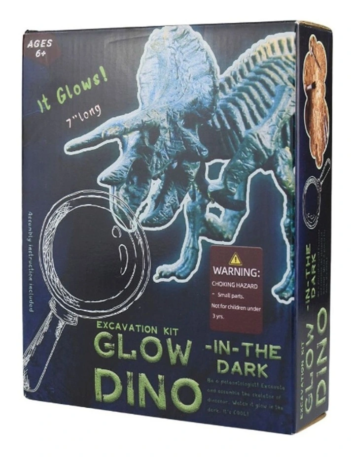 Kaper Kidz Glow In The Dark Triceratops Excavation Kit Dinosaur Toy 6y image 3