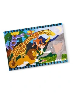 24pc Melissa & Doug Safari Social Floor Puzzle Wild Animal Theme Kids 3y 