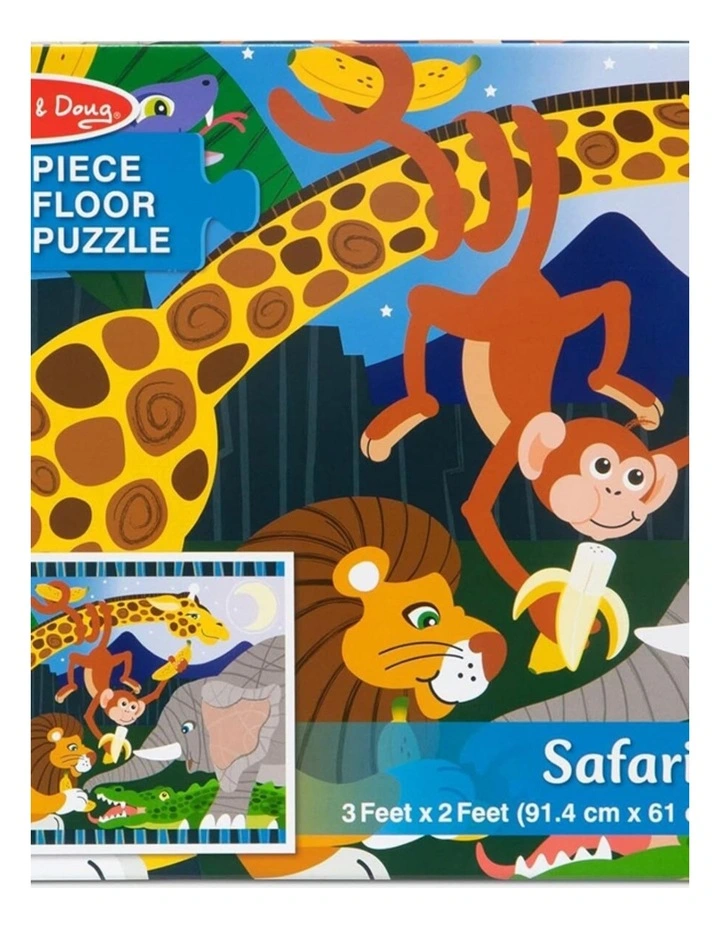 24pc Melissa & Doug Safari Social Floor Puzzle Wild Animal Theme Kids 3y image 3