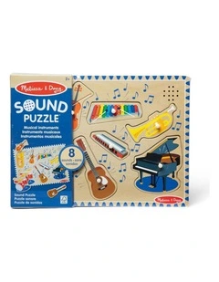8pc Melissa & Doug Musical Instruments Wooden Sound Puzzle Jigsaw 2y 