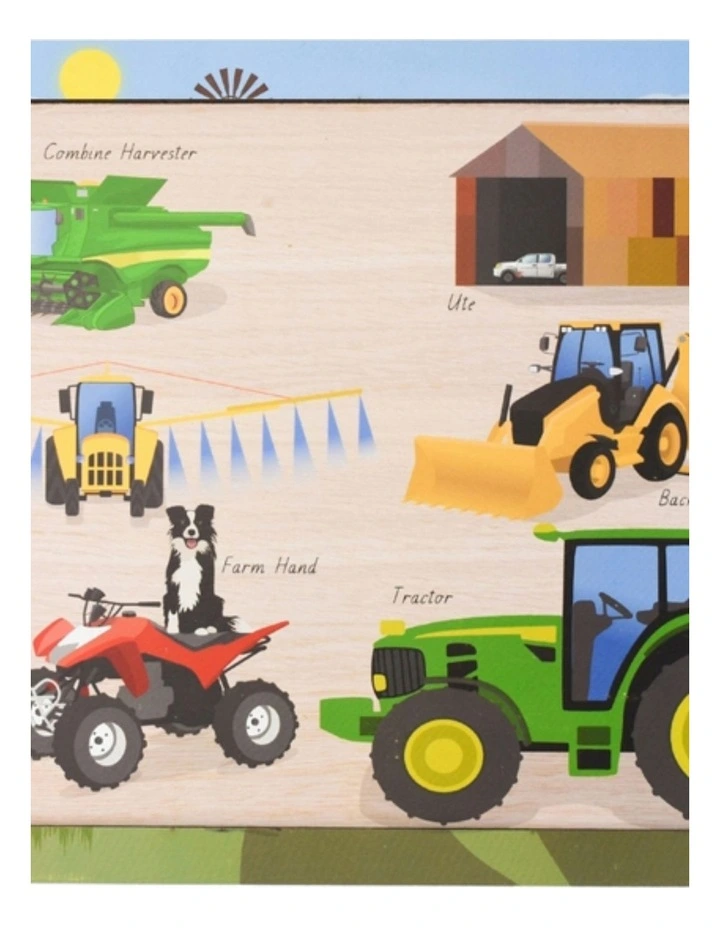 48pc Koala Dream Aussie Farm Vehicles And All Aboard Animals Puzzle Set 18m image 5