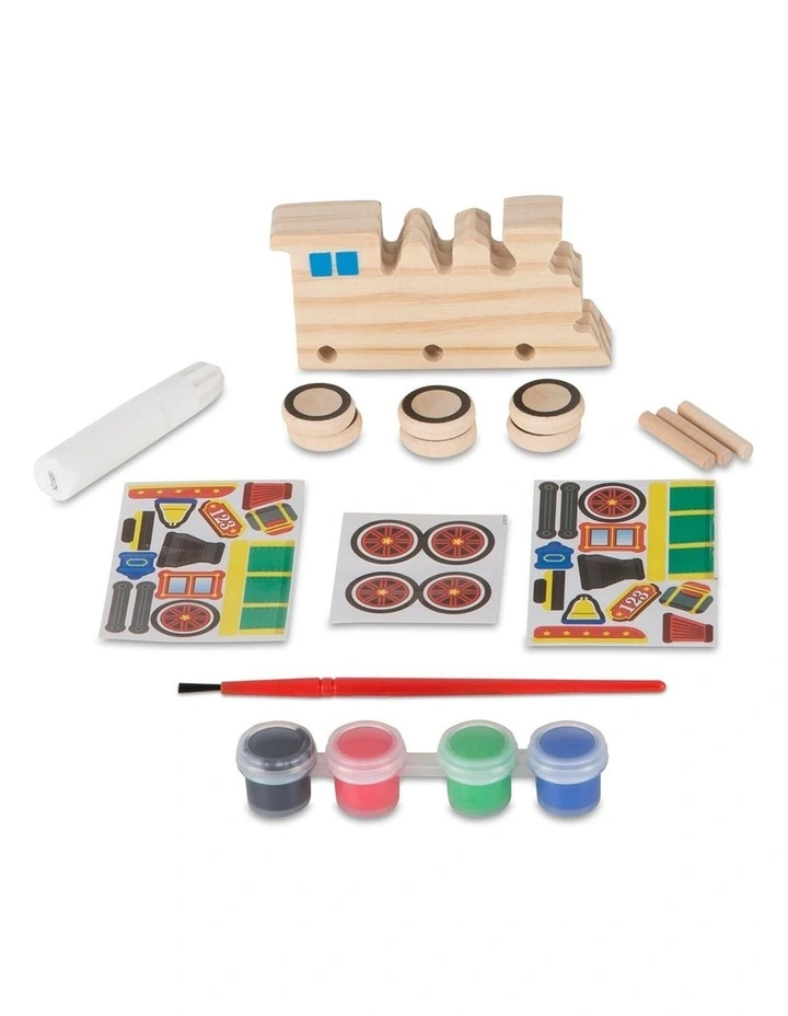 Melissa & Doug Created by Me Wooden Train Kids Childrens Toy Craft Kit 4y image 1