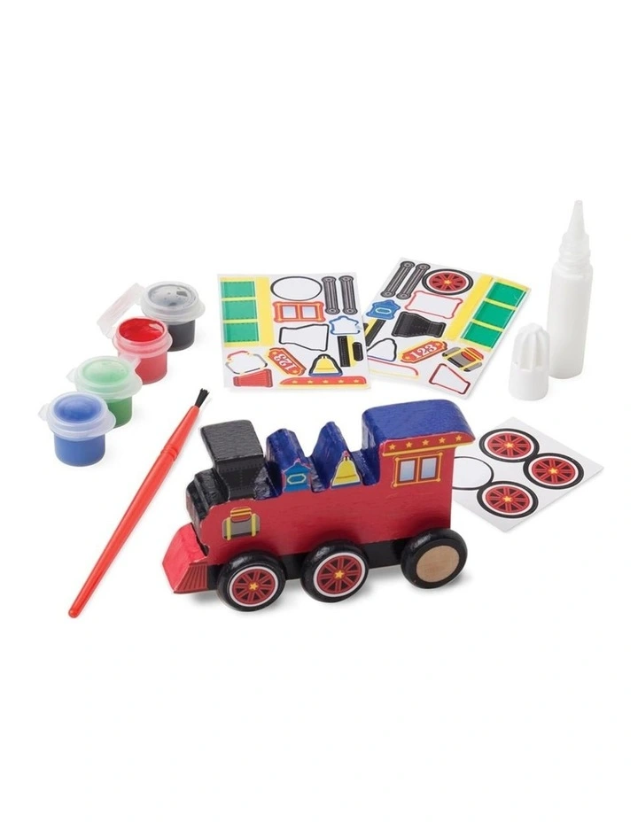 Melissa & Doug Created by Me Wooden Train Kids Childrens Toy Craft Kit 4y image 2