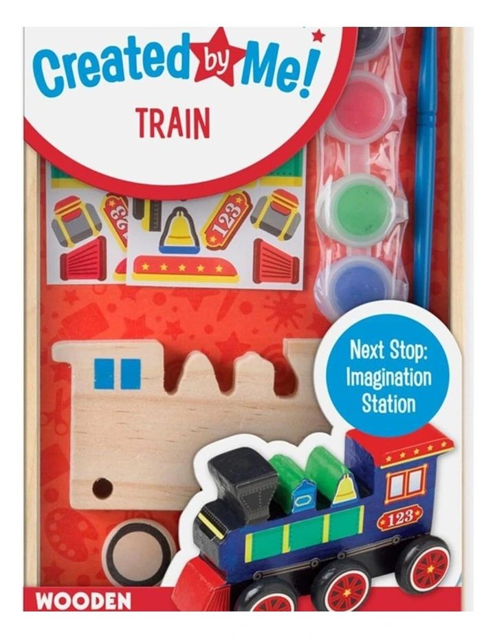 Melissa & Doug Created by Me Wooden Train Kids Childrens Toy Craft Kit 4y image 3
