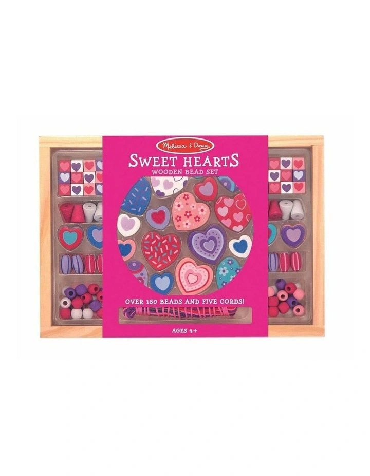 Melissa & Doug Sweet Hearts Bead Set Childrens Toy DIY Crafting Kit 4y image 1